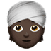 👳🏿 person wearing turban: dark skin tone display on Apple